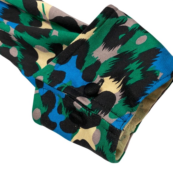 Diane von Furstenberg Vintage Silk Wrap Dress Green Blue Leopard Print Size 4 - Picture 11 of 12